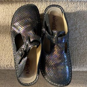 Alegria multicolor snakeskin shoe